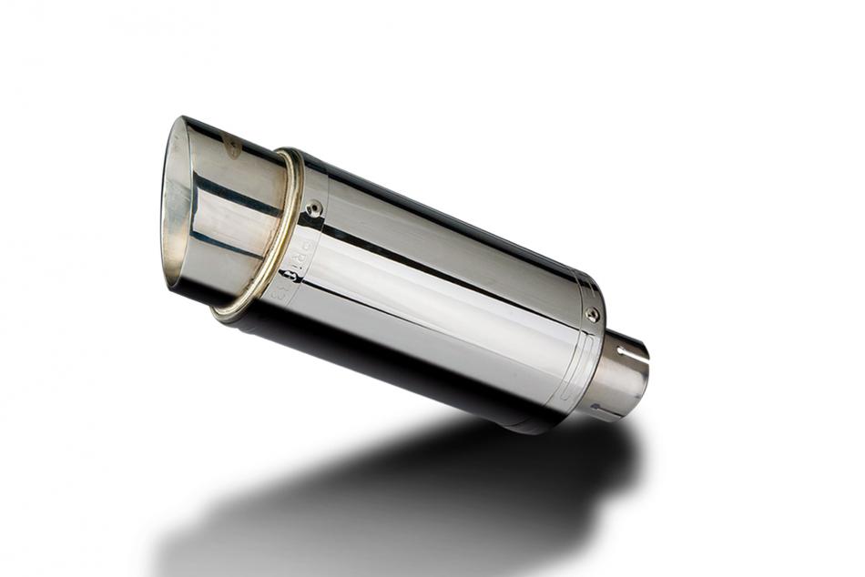 Delkevic Moto Silencieux 200mm Rond Inox Avec Des Sangle