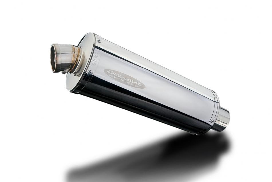 Delkevic Moto Silencieux 350mm Ovale Inox Avec Des Sangle