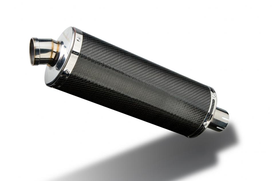 Delkevic Moto Silencieux 350mm Ovale Carbone Avec Des Sangle