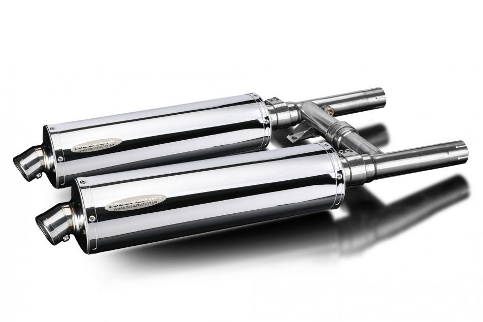 Kawasaki W650 W800 1999-2021 Echappement KIT-Silencieux 450mm Ovale Inox