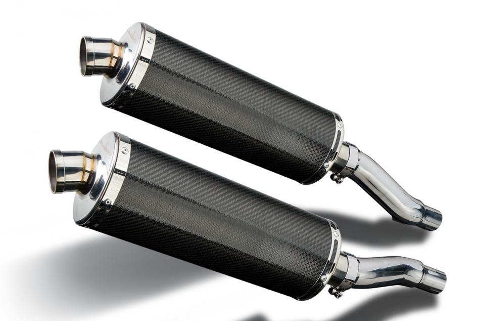 KAWASAKI GPZ500S GPZ400S 1987-2007 Echappement Silencieux 350mm Ovale Carbone