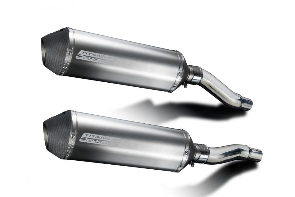 Kawasaki GPZ500S 1987-2007 Echappement KIT-Silencieux 343mm X-Ovale Titane