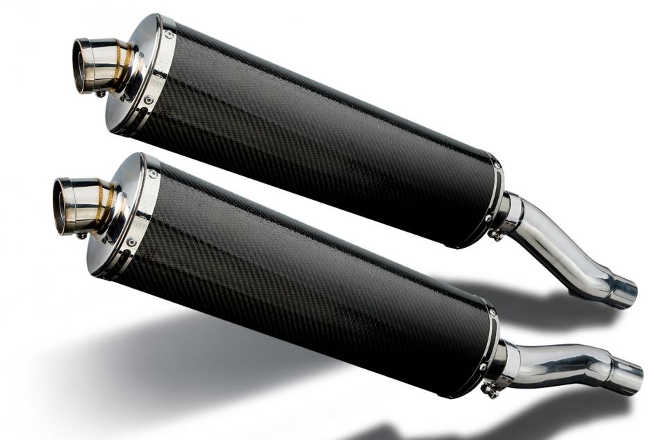 KAWASAKI GPZ500S GPZ400S 1987-2007 Echappement Silencieux 450mm Ovale Carbone