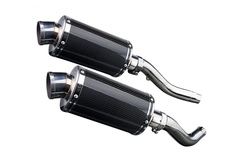 KAWASAKI Z1000 2003-2006 Echappement Silencieux 225mm Ovale Carbone PISTE