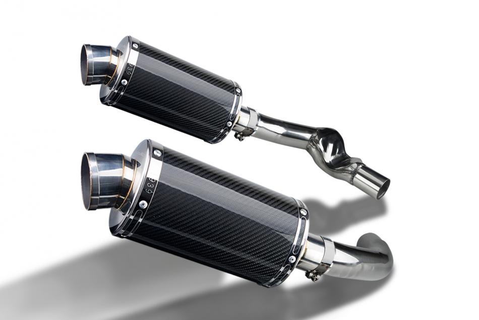 HONDA CBR1000F 1987-1999 Echappement Silencieux 2x 225mm Ovale Carbone PISTE