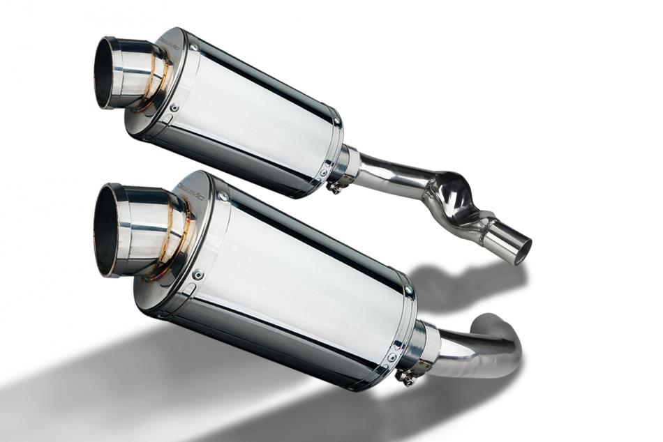 HONDA CBR1000F 1987-1999 Echappement Silencieux 2x 225mm Ovale Inox PISTE