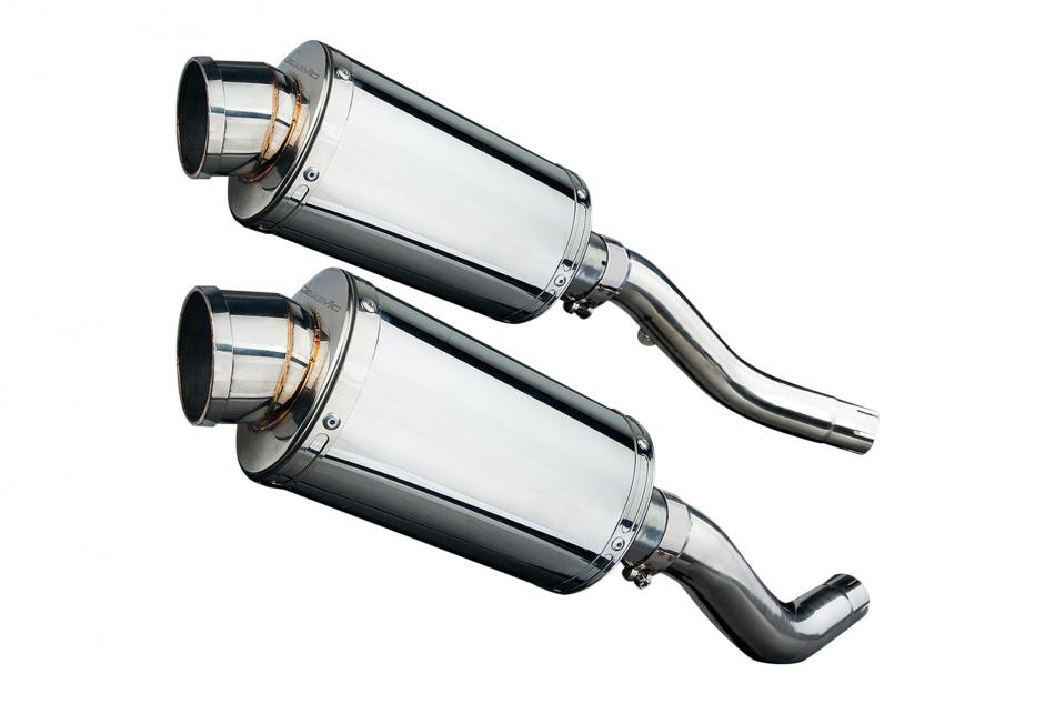 Kawasaki Z1000 2003-2006 Echappement KIT-Silencieux 225mm Ovale Inox