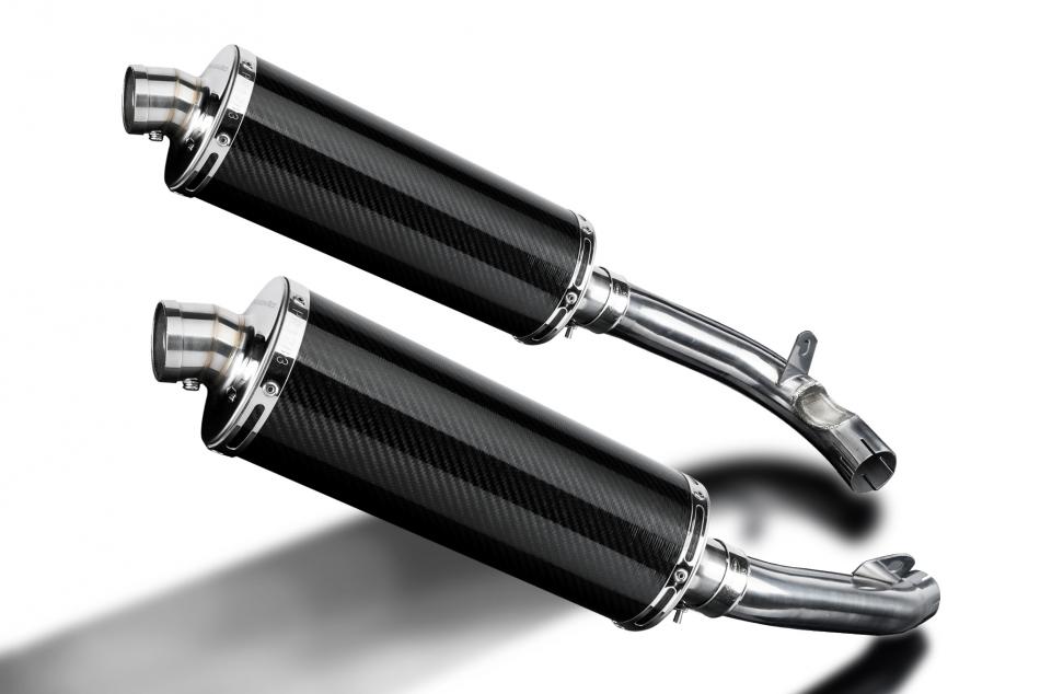 HONDA VTR1000 FIRESTORM 1997-2003 Echappement Silencieux 2x 350mm Ovale Carbone