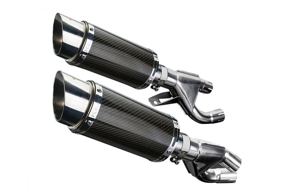 YAMAHA V-MAX VMAX 1984-2007 Echappement Silencieux 200mm Rond CarbonePISTE