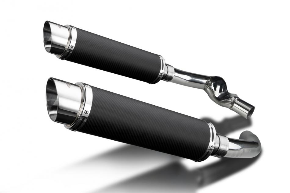 HONDA CBR1000F 1987-1999 Echappement Silencieux 2x 350mm Rond Carbone