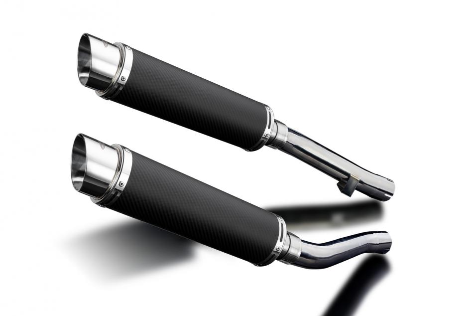YAMAHA XJR1200 1995-1998 Echappement Silencieux 350mm Rond Carbone