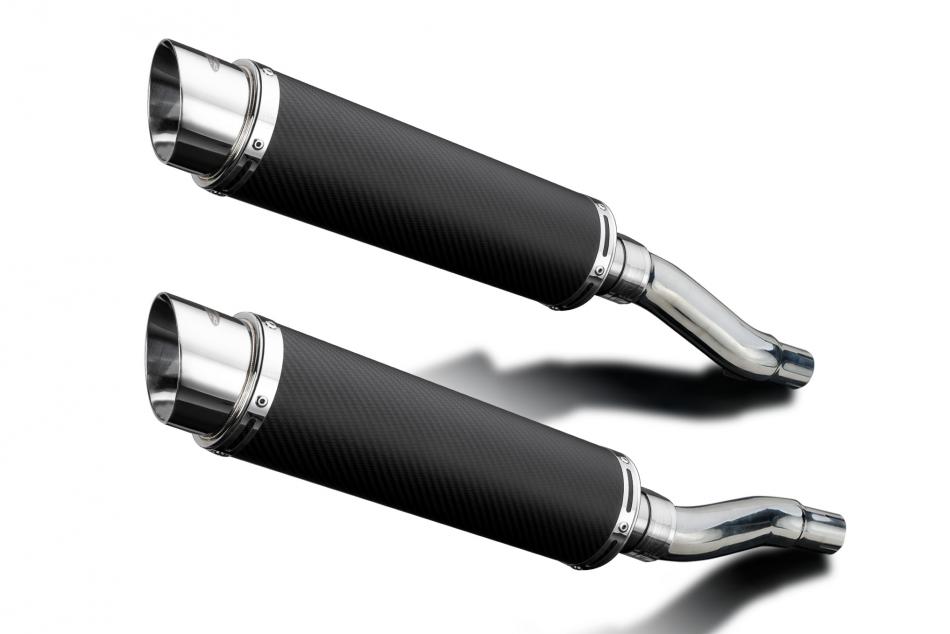 Kawasaki GPZ500S 1987-2007 Echappement KIT-Silencieux 350mm Rond Carbone