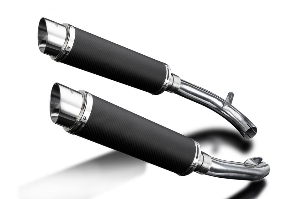 HONDA VTR1000 FIRESTORM 1997-2003 Echappement Silencieux 2x 350mm Rond Carbone