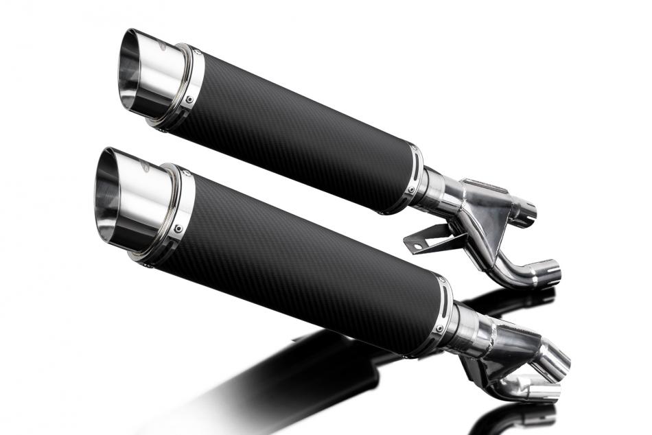 Yamaha V-Max 1200 VMX1200 1984-07 Echappement KIT-Silencieux 350mm Rond Carbone