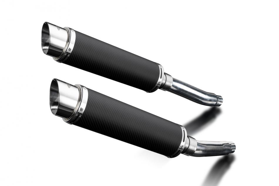 Yamaha TRX850 1995-1999 Echappement KIT-Silencieux 350mm Rond Carbone