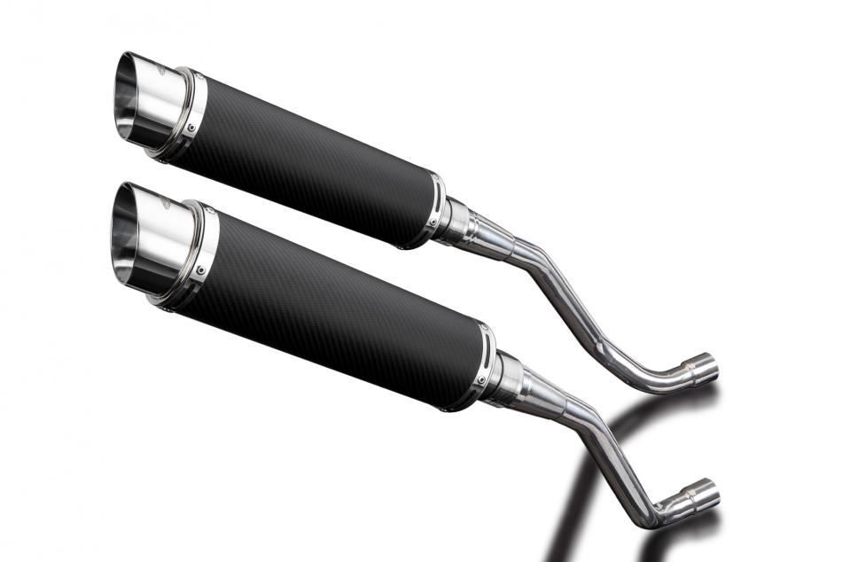 Yamaha XT660X XT660R 2004-2016 Echappement KIT-Silencieux 350mm Rond Carbone