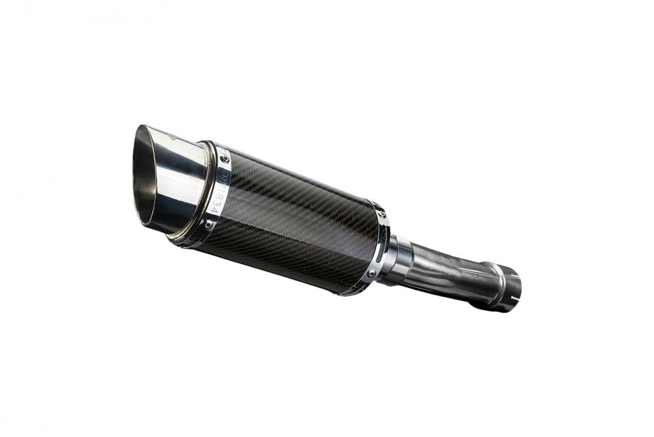 KAWASAKI ER5 96-07 Echappement Silencieux 200mm Rond Carbone PISTE