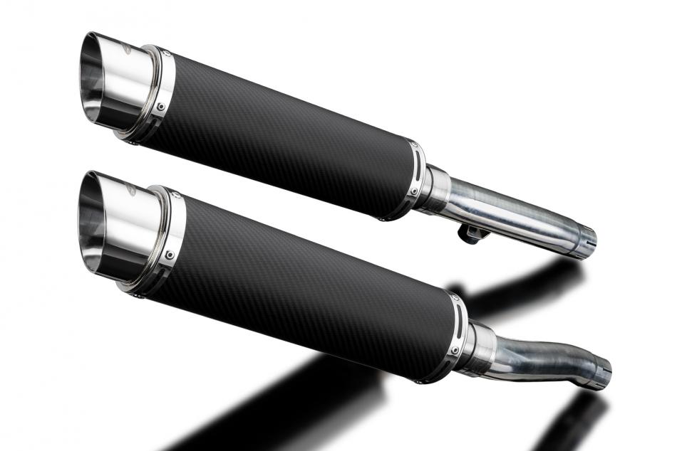 Triumph Trident Sprint 900 94-97 Echappement KIT-Silencieux 350mm Rond Carbone