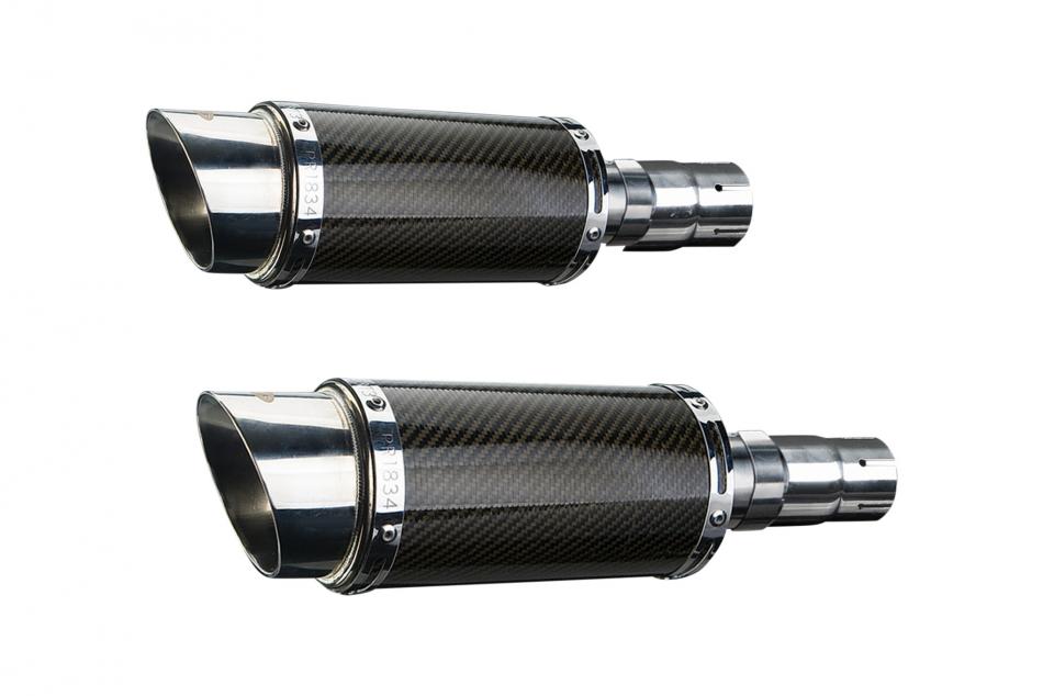 TRIUMPH Legend 900 1998-2001 Echappement Silencieux 200mm Rond Carbone PISTE