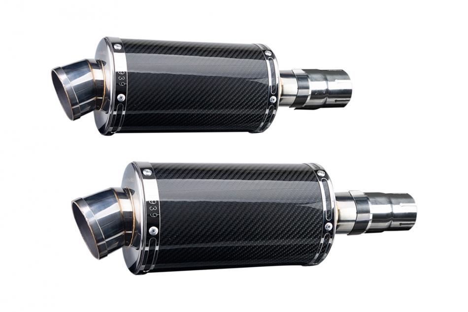 TRIUMPH Legend 900 1998-2001 Echappement Silencieux 225mm Ovale Carbone PISTE