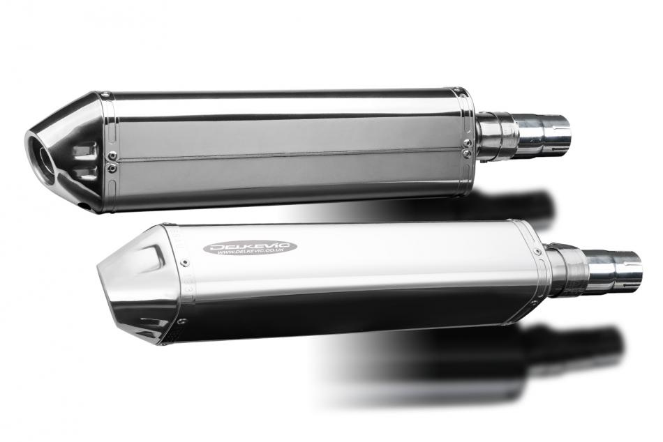 Triumph Legend 900 1998-2001 Echappement KIT-Silencieux 420mm Tri-Ovale Inox