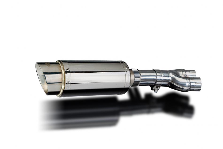 HONDA NTV600 NTV650 REVERE 88-99 Echappement Silencieux 200mm Rond Inox PISTE