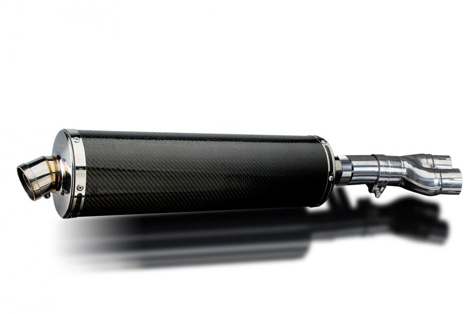 HONDA NTV600 NTV650 REVERE 88-99 Echappement Silencieux 450mm Ovale Carbone