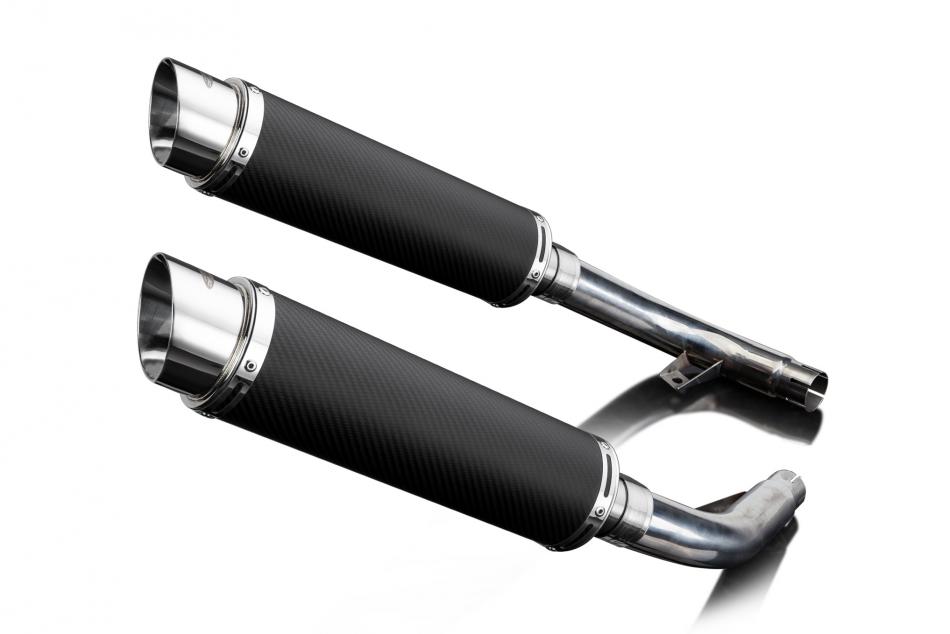 HONDA CBF1000 GT ABS 2006-2011 Echappement Silencieux 2x350mm Rond Carbone