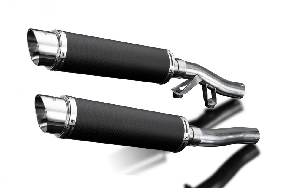 Kawasaki GTR1000 Concours 1986-06 Echappement KIT-Silencieux 350mm Rond Carbone