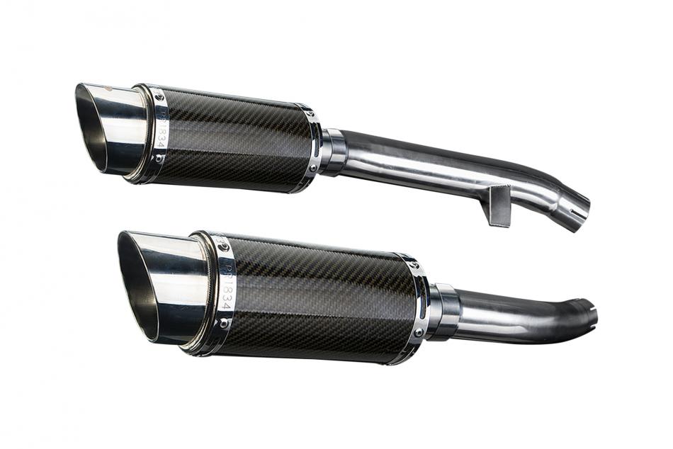 YAMAHA FJR1300 2001-2005 Echappement Silencieux 2x200mm Rond Carbone PISTE