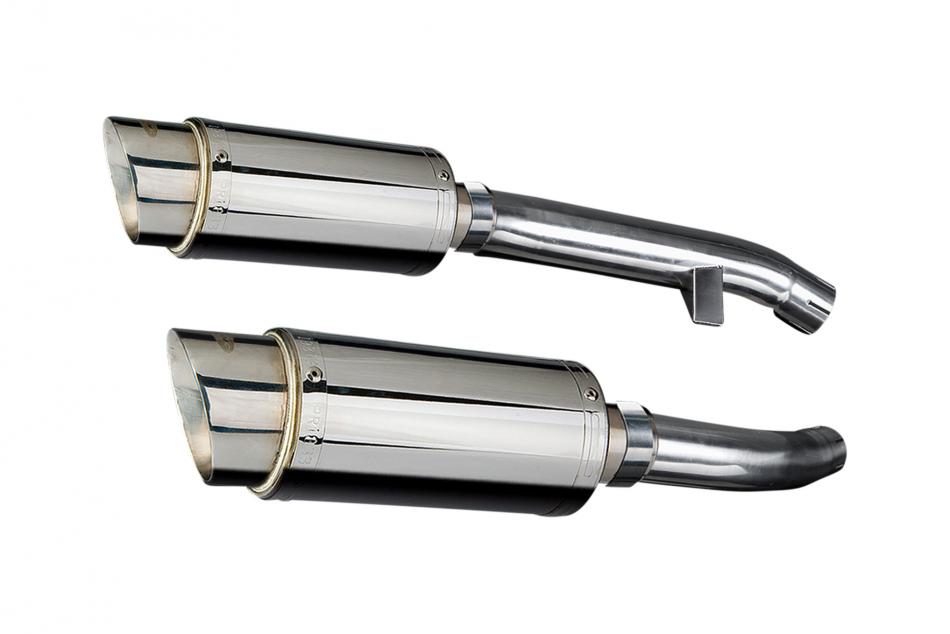 YAMAHA FJR1300 2001-2005 Echappement Silencieux 2x200mm Rond Inox PISTE