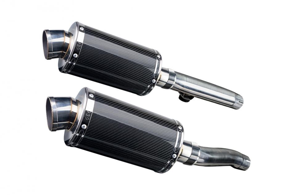 TRIUMPH Trident 900 1994-1998 Echappement Silencieux 225mm Ovale Carbone PISTE