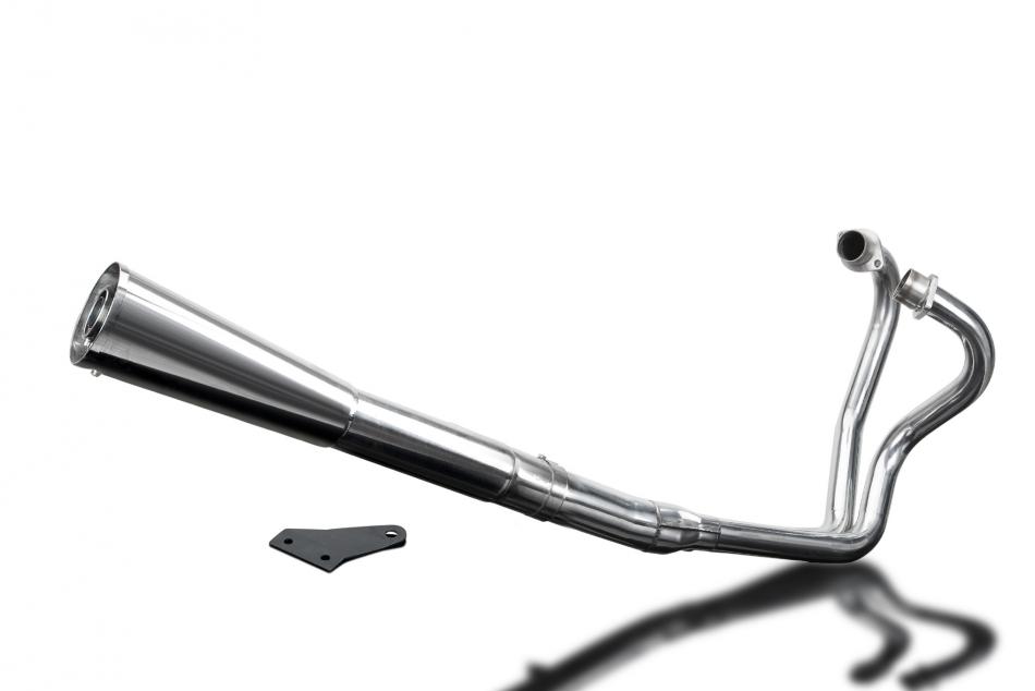 Yamaha XS650B 78-85 Echappement Complet Inox 2-1 Megafone Classique