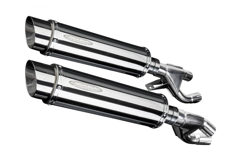 Yamaha V-Max 1200 VMX1200 1984-2007 Echappement KIT-Silencieux 350mm Rond Inox