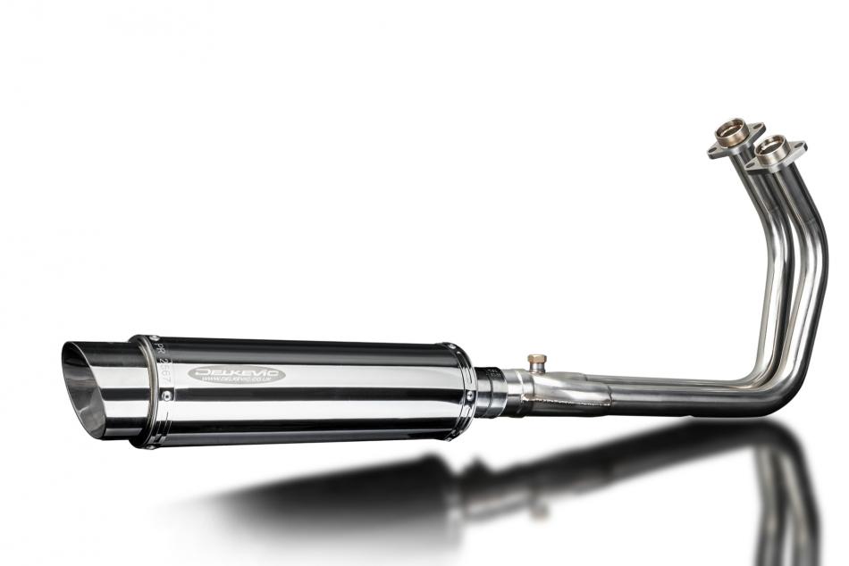 Kawasaki Vulcan S 650 2015-21 Echappement Complet 2-1 Silencieux 350mm Rond Inox