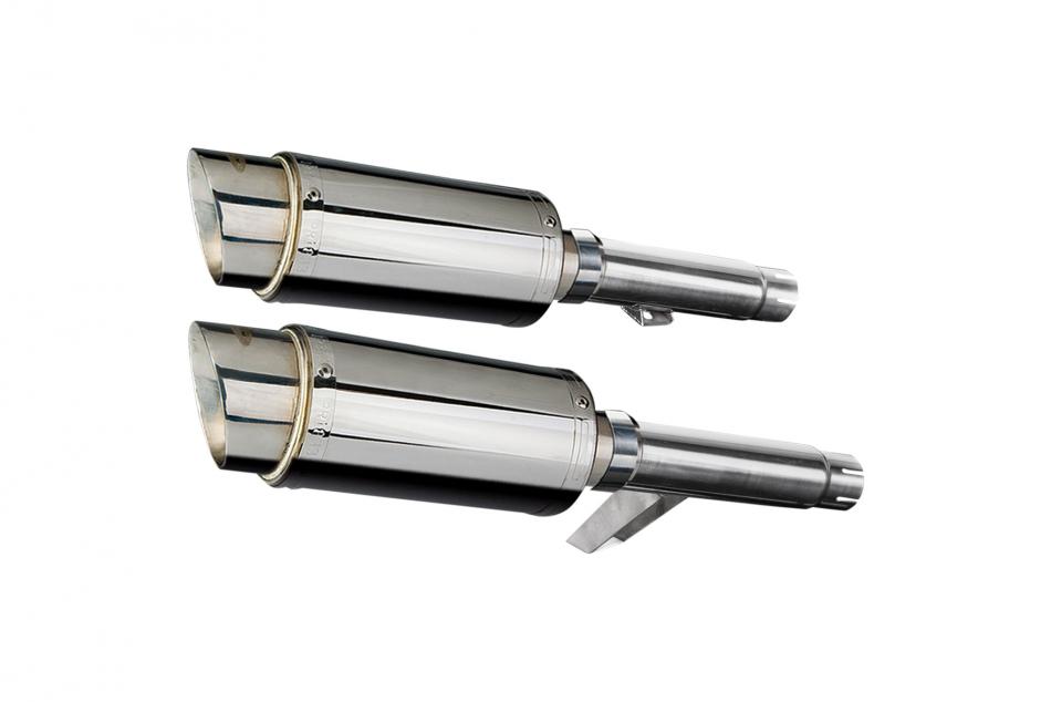 KAWASAKI GPZ900R ZX900A 1984-2003 Echappement Silencieux 2x200mm Rond Inox PISTE