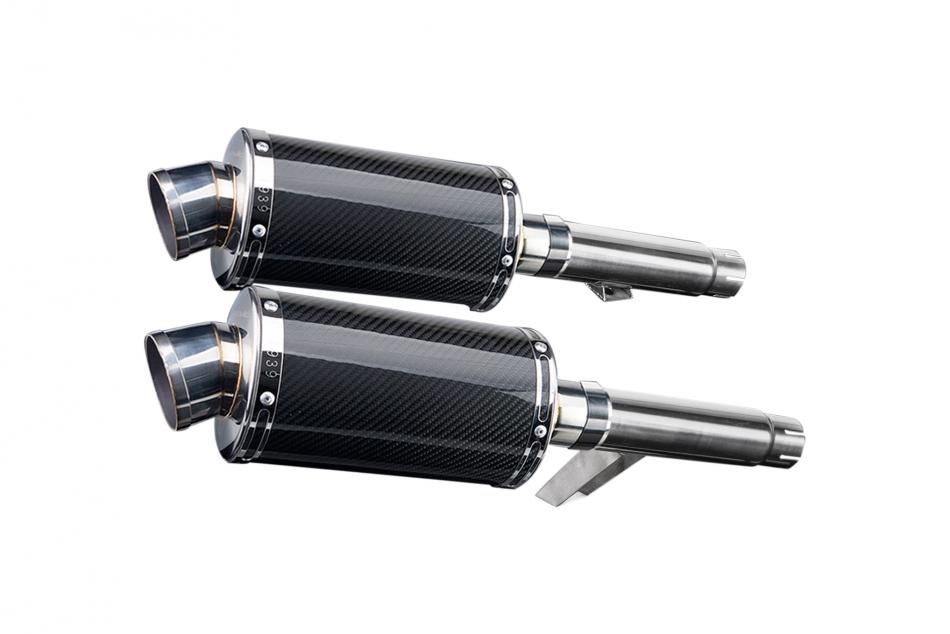 KAWASAKI GPZ900R ZX900A 1984-2003 Echappement Pot 2x 225mm Ovale Carbone PISTE