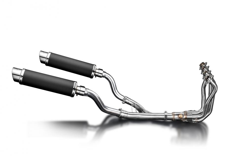KAWASAKI Z1000 Z1000SX 2010-2020 Echappement Complet 4-2 Pot 350mm Rond Carbone
