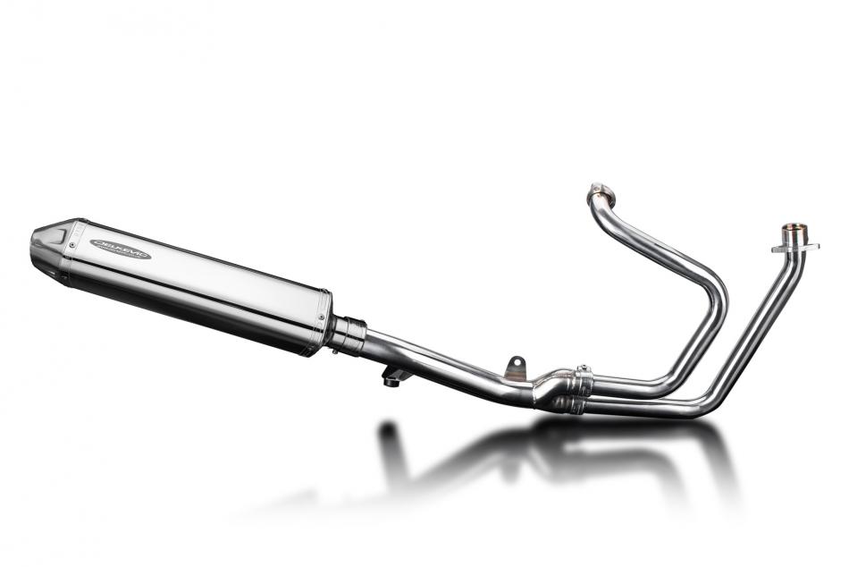 Honda NT650V Deauville 1998-2005 Echappement 2-1 Silencieux 420mm Tri-Ovale Inox