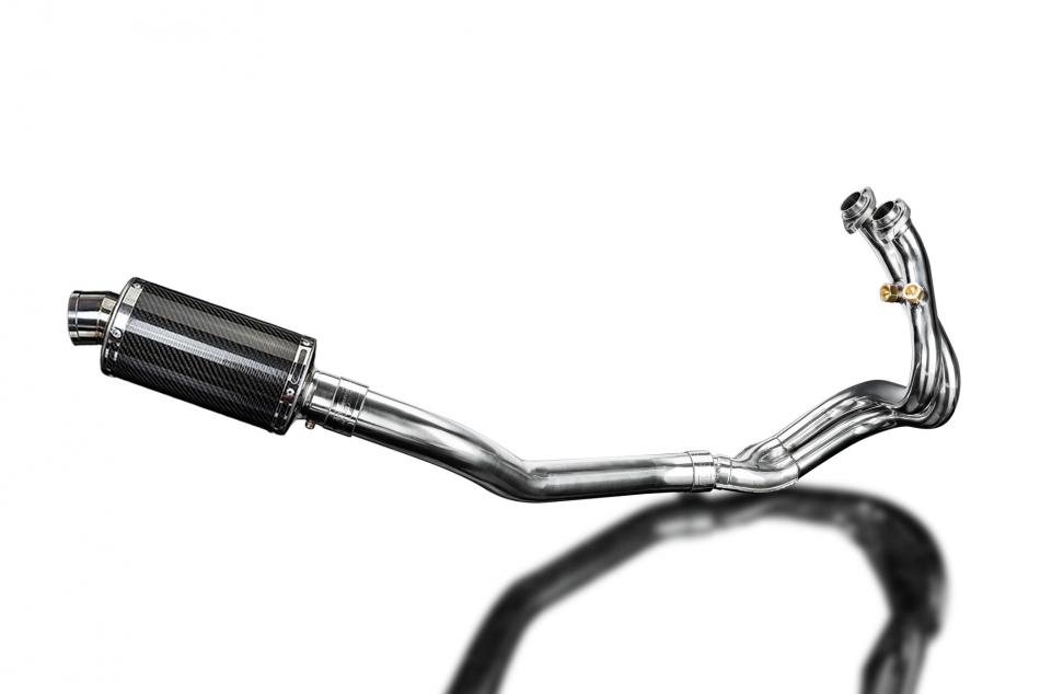 CFMOTO 650NK 2016-2023 Echappement Complet 2-1 Silencieux 225mm Ovale Carbone