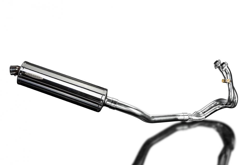 CFMOTO 650NK 2016-2023 Echappement Complet 2-1 Silencieux 450mm Ovale Inox