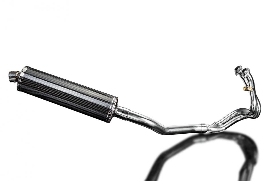 CFMOTO 650NK 2016-2023 Echappement Complet 2-1 Silencieux 450mm Ovale Carbone