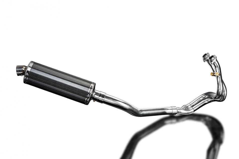 CFMOTO 650NK 2016-2023 Echappement Complet 2-1 Silencieux 350mm Ovale Carbone