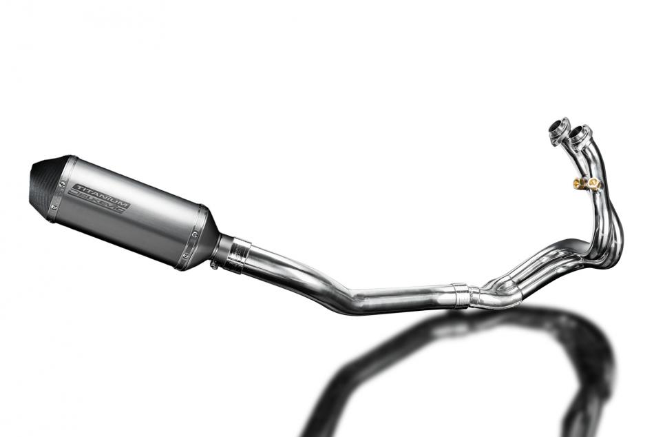 CFMOTO 650NK 2016-2023 Echappement Complet 2-1 Silencieux 260mm X-Ovale Titane