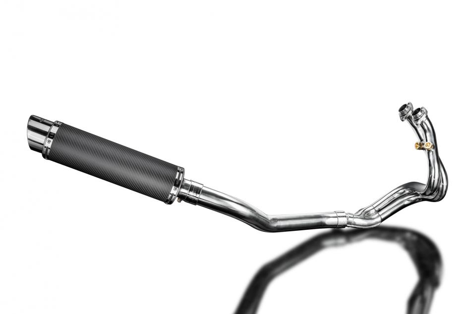 CFMOTO 650NK 2016-2023 Echappement Complet 2-1 Silencieux 350mm Rond Carbone