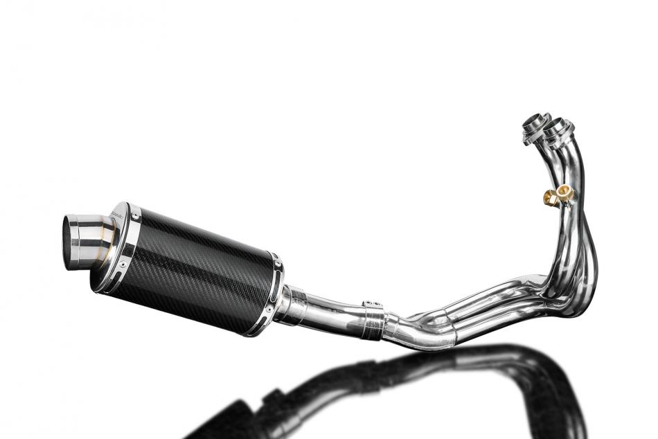 CFMOTO 650NK 2016-2023 Echappement Complet 2-1 Silencieux 225mm Ovale Carbone