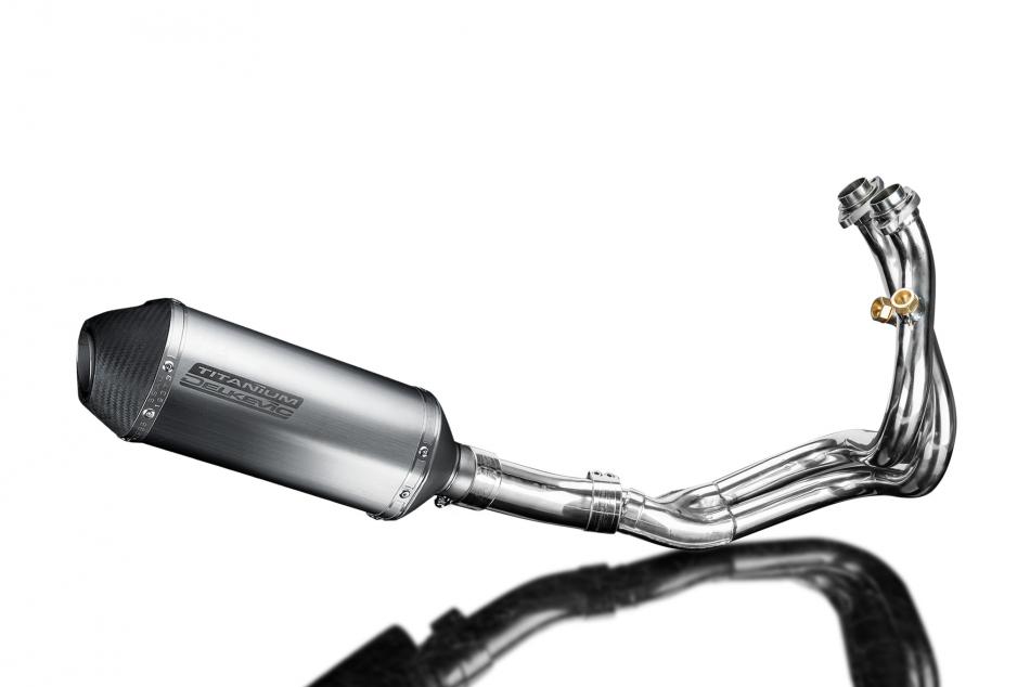 CFMOTO 650NK 2016-2023 Echappement Complet 2-1 Silencieux 260mm X-Ovale Titane