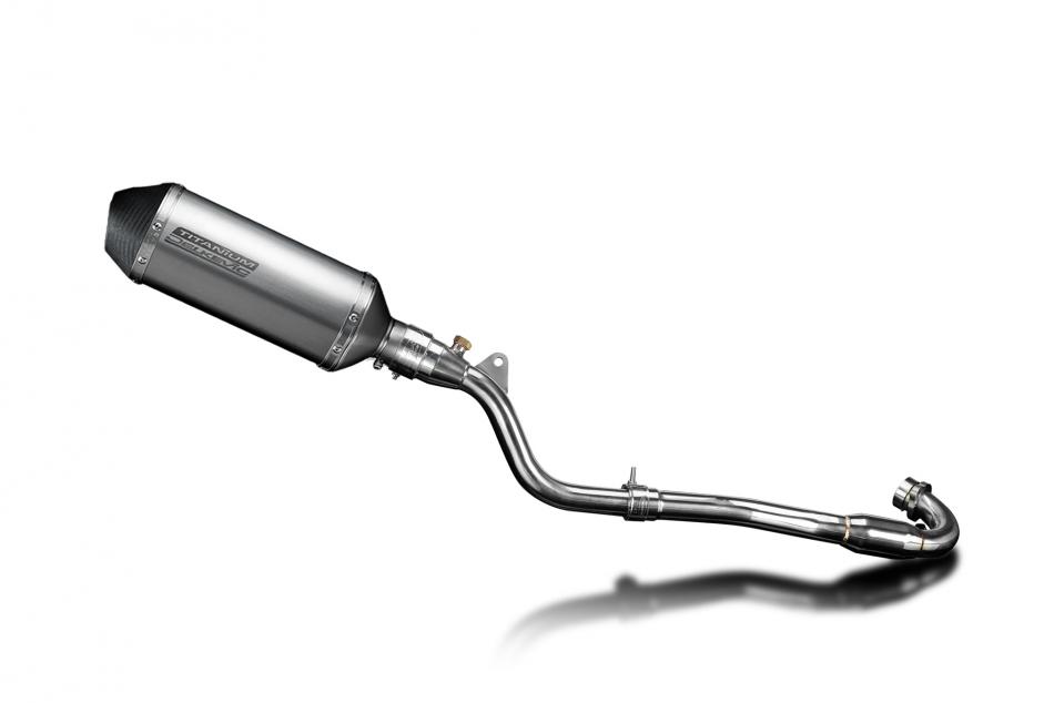 Kawasaki KLX300 2020-24 Delkevic Echappement KIT-Silencieux 260mm X-Ovale Titane