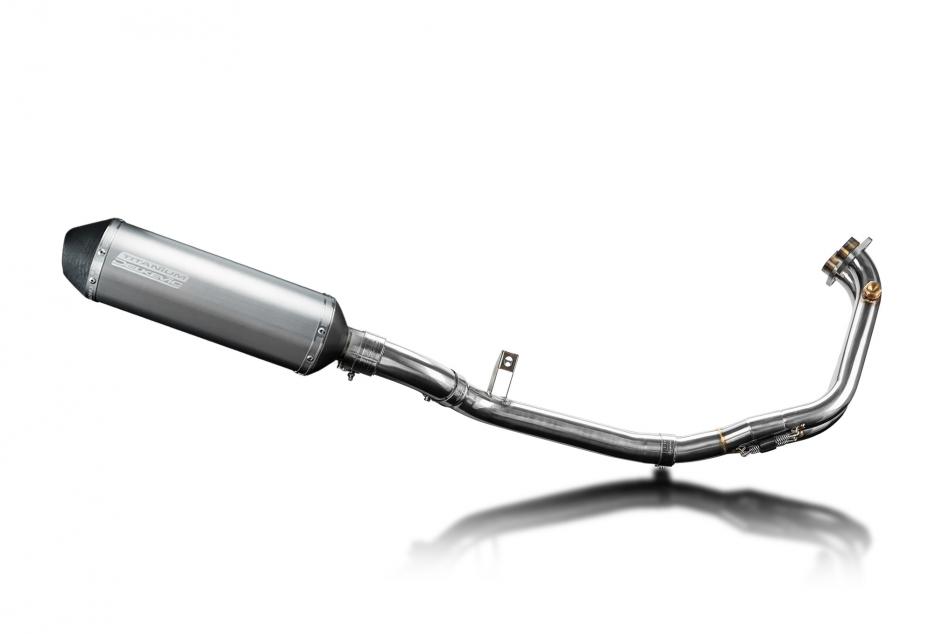 Benelli Leoncino 500 Trail 21-23 Echappement 2-1 Silencieux 343mm X-Ovale Titane