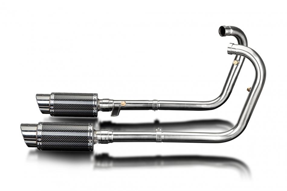 Kawasaki W650 99-06 W800 11-16 Echappement Complet Silencieux 200mm Rond Carbone